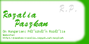 rozalia paszkan business card